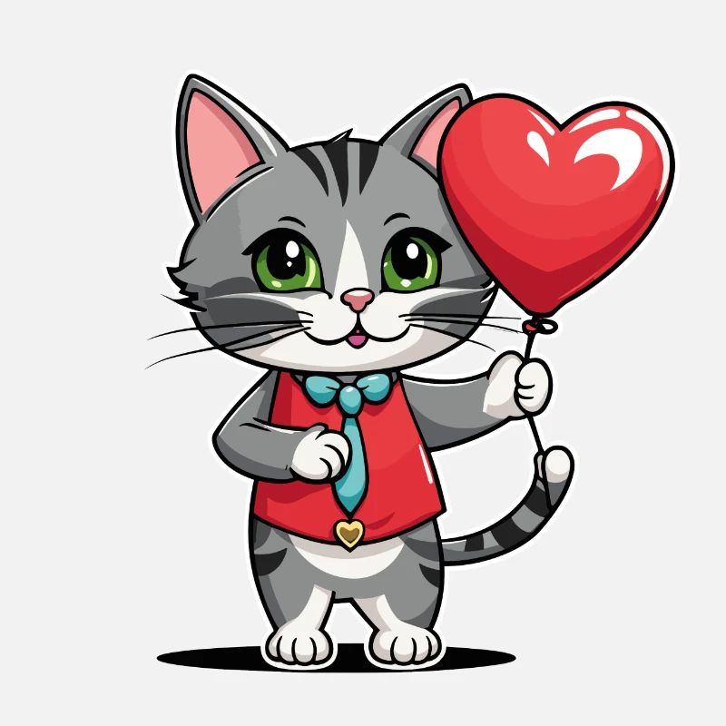 Coeur de chat - Saint-Valentin