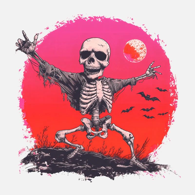 Dancing Skeleton Skull Halloween