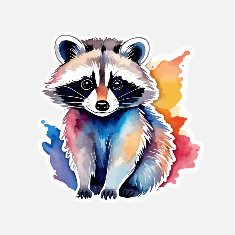 Waschbär Wasserfarben Illustration