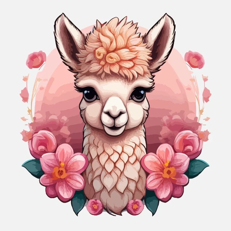 Alpaga doux aux fleurs
