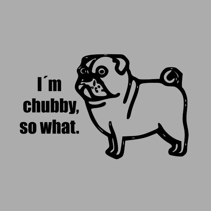 chubby pug - molliger Mops