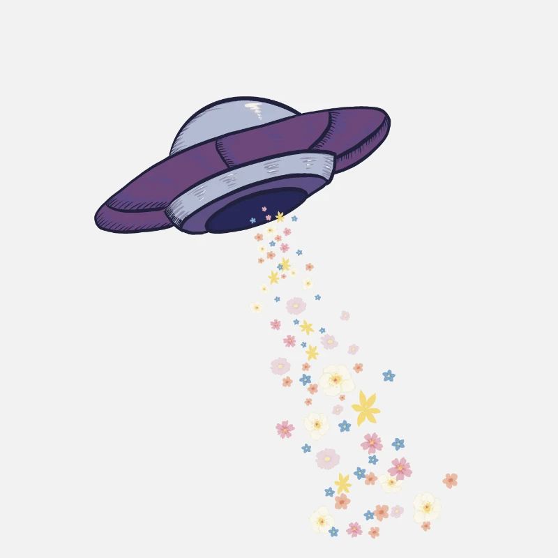 UFO et fleurs