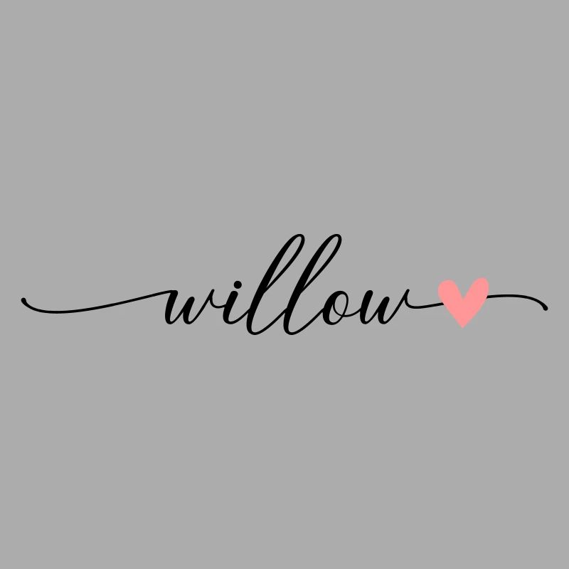 Willow Surname First name Calligraphy Script