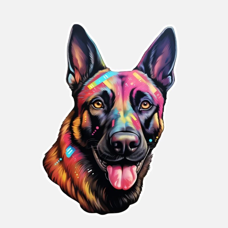 Malinois belge psychédélique