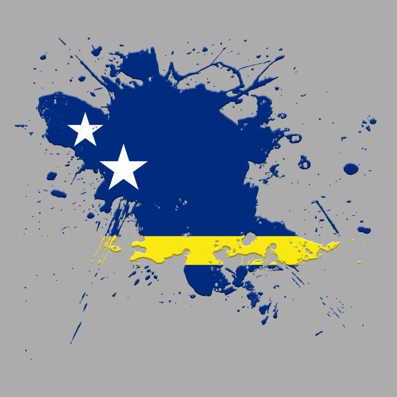 Le drapeau de Curaçao comme une touche de couleur