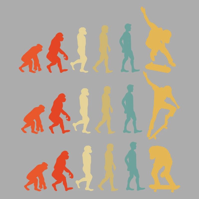 Skateboard Evolution Geschenk