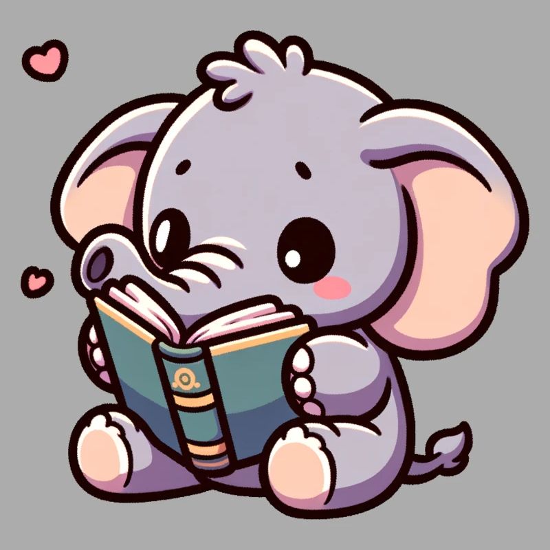 Éléphant lecture de l’heure du conte éléphant cache-couche