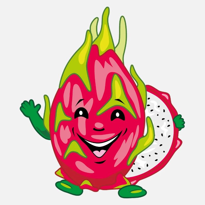 Fruit du dragon pitaya souriant