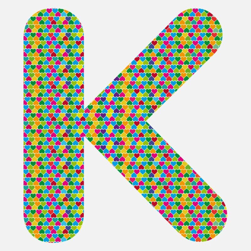 Buntes Herz K Design – Einzigartig & Stylisch!