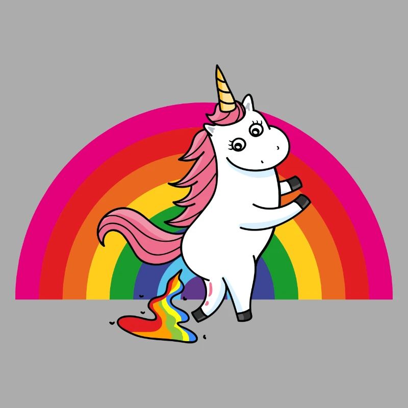 Kackendes Einhorn Regenbogen