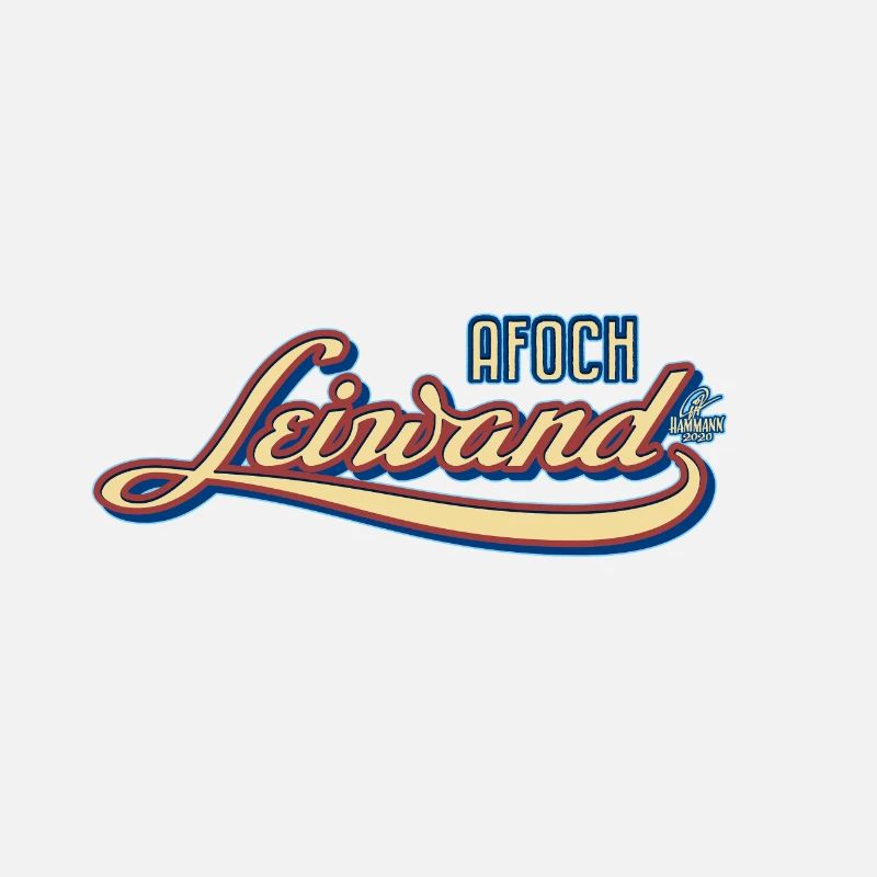 Lettrage à la main "Afoch leiwand"