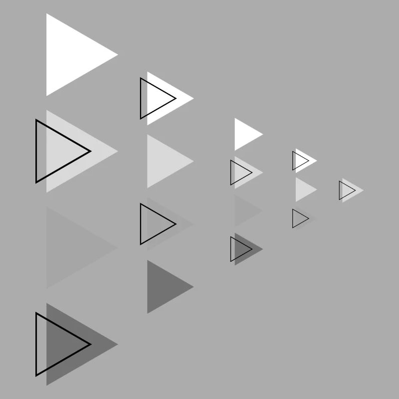 Triangles Gris Horizontal Flèche Décoration