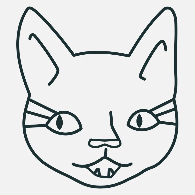 visage de fille chat