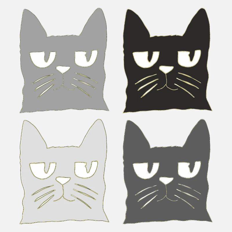 katzen schwarz grau