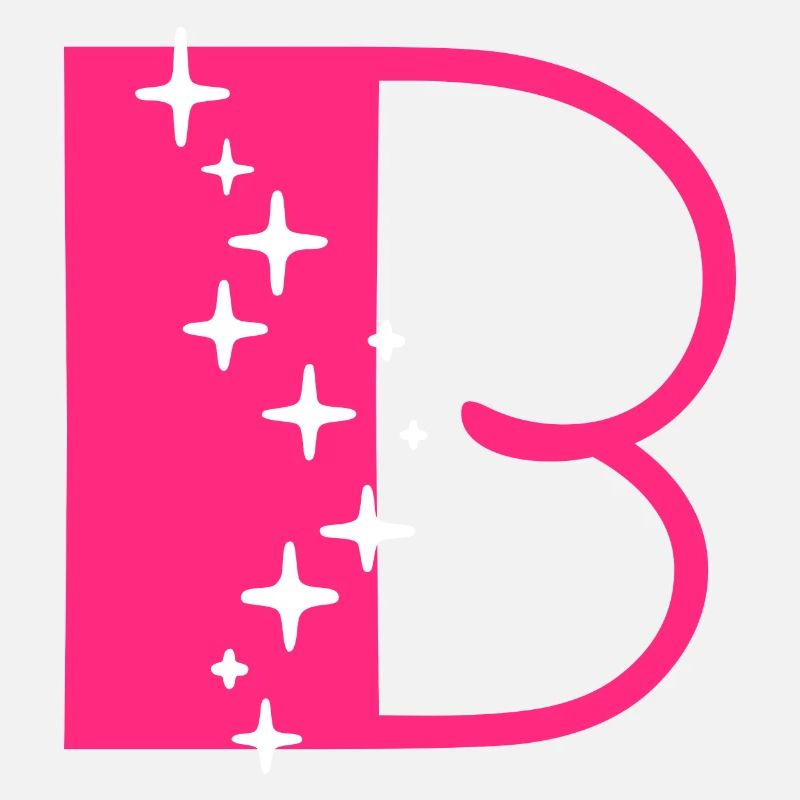 Letter B Glitter