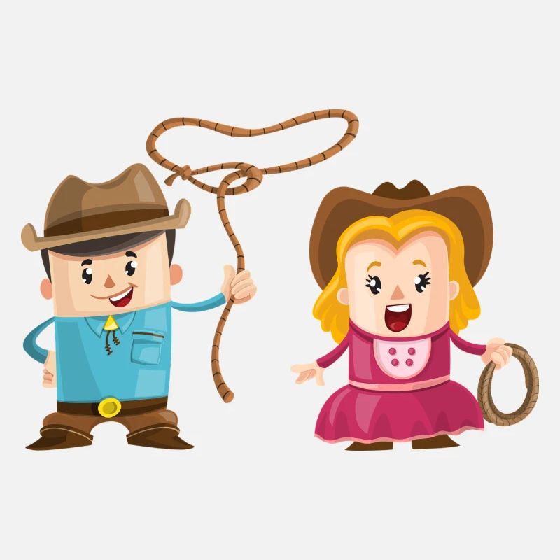 Cowboy mit Mädchen