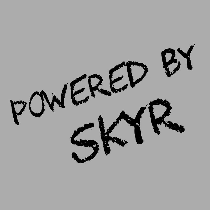 Powered by Skyr Geschenk Idee Island