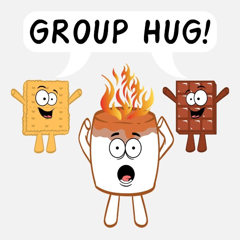 Nice Fire Camping Shirt For Campers "Group Hug"