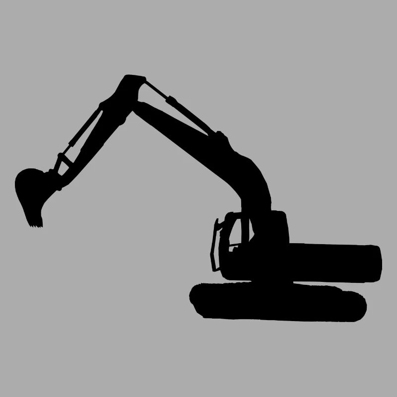 Bagger Digger Silhouette schwarz black