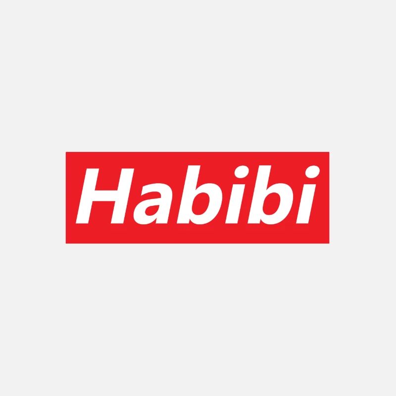 Typographie du logo rouge Habibi