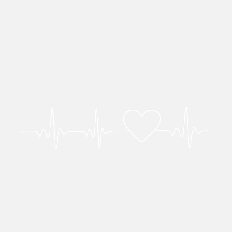 Heartbeat Heart white