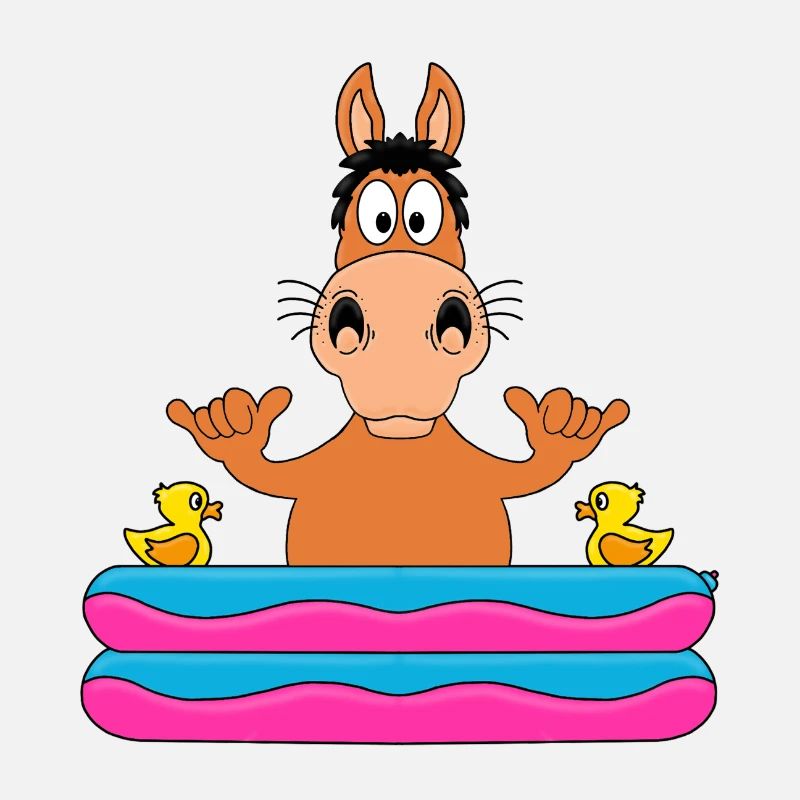 PFERD - PONY - POOL - PLANSCHBECKEN - TIER - FUN