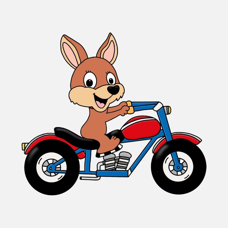 KÄNGURU - MOTORRAD - BIKER - TIER - TIERISCH - GUT