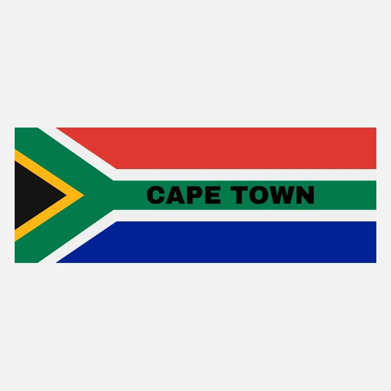 Le Cap dans le drapeau sud-africain