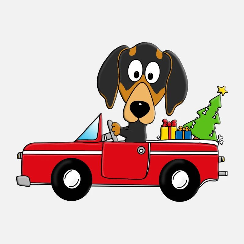 HUND - DACKEL - WEIHNACHTEN - AUTO - GESCHENKE