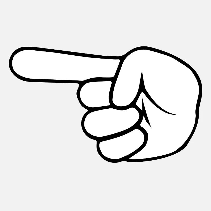 Doigt de la main gauche | Noir / Blanc