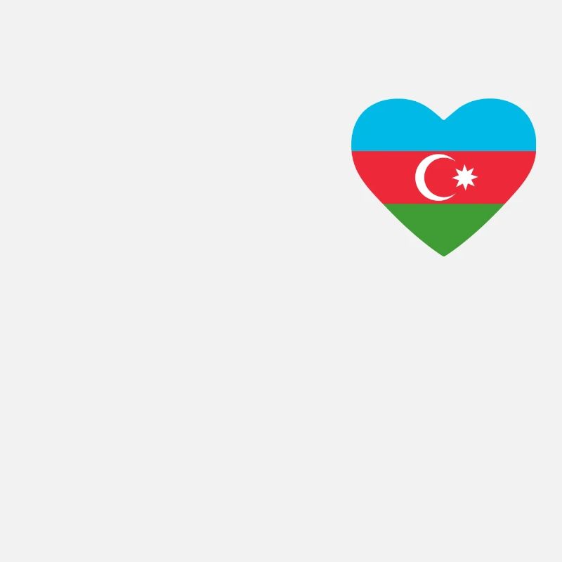 Cœur drapeau Azerbaïdjan