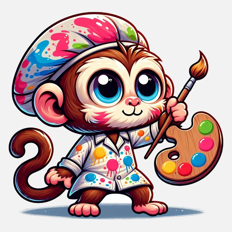 Artiste de singe mignon