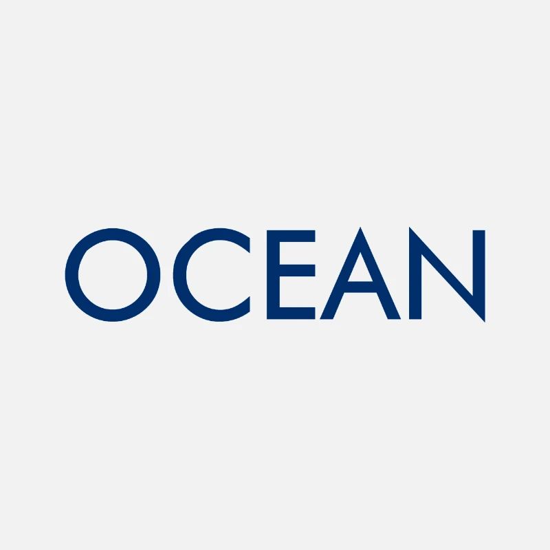 Logo de conception de lettrage de l’océan Mer