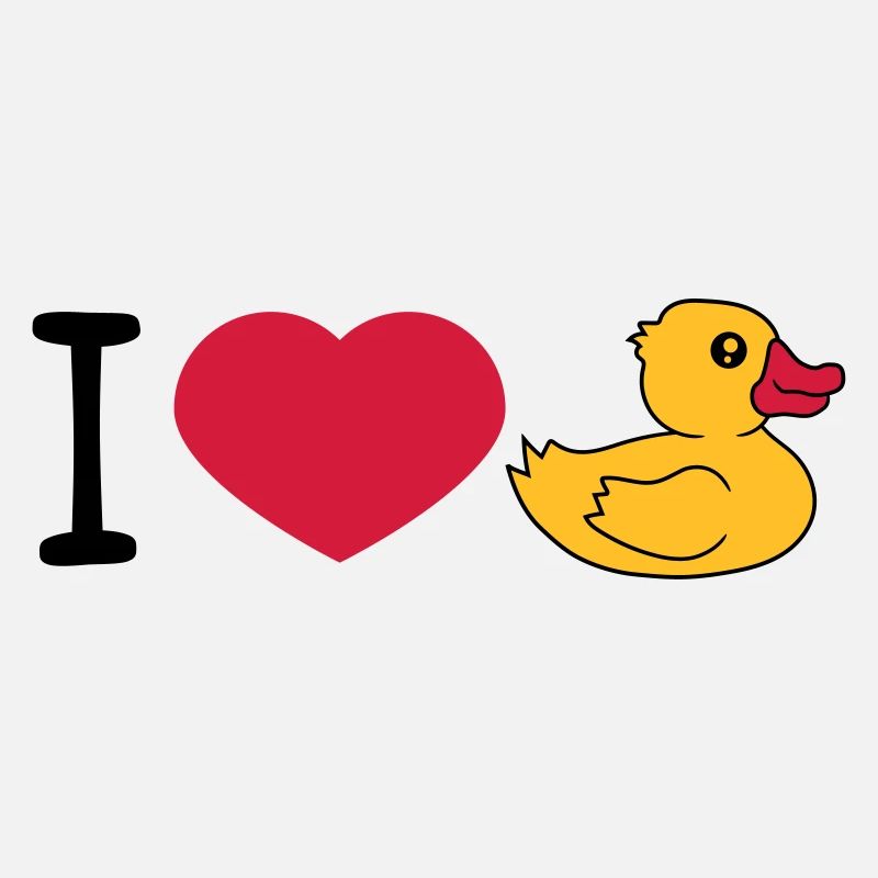 amour j'aime coeur canard grinçant canard caoutchouc canard de bain