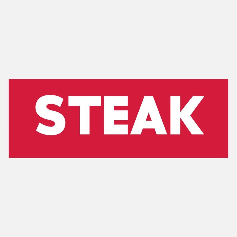 Steak Shirt mit rotem Hintergrund