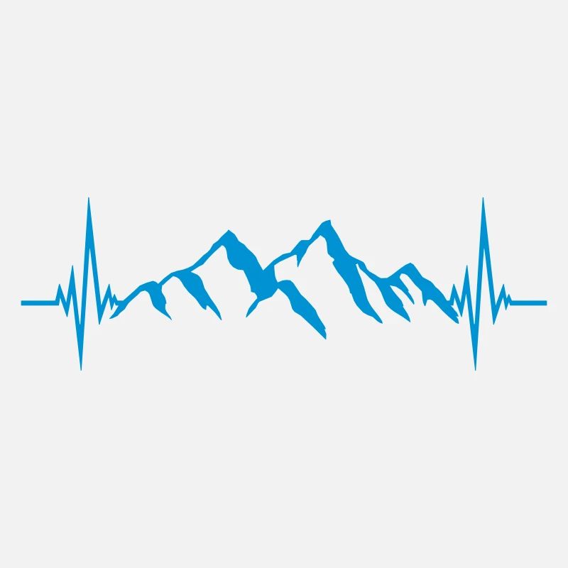 Mountains pulse landscape silhouette