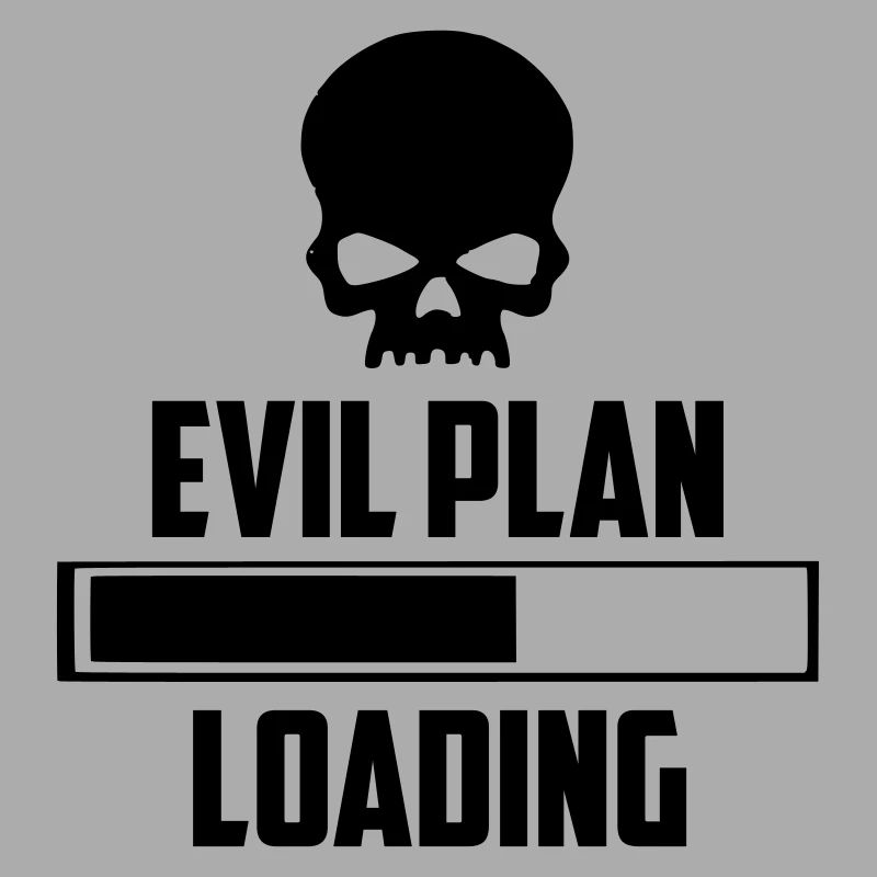 evil plan loading funny logo