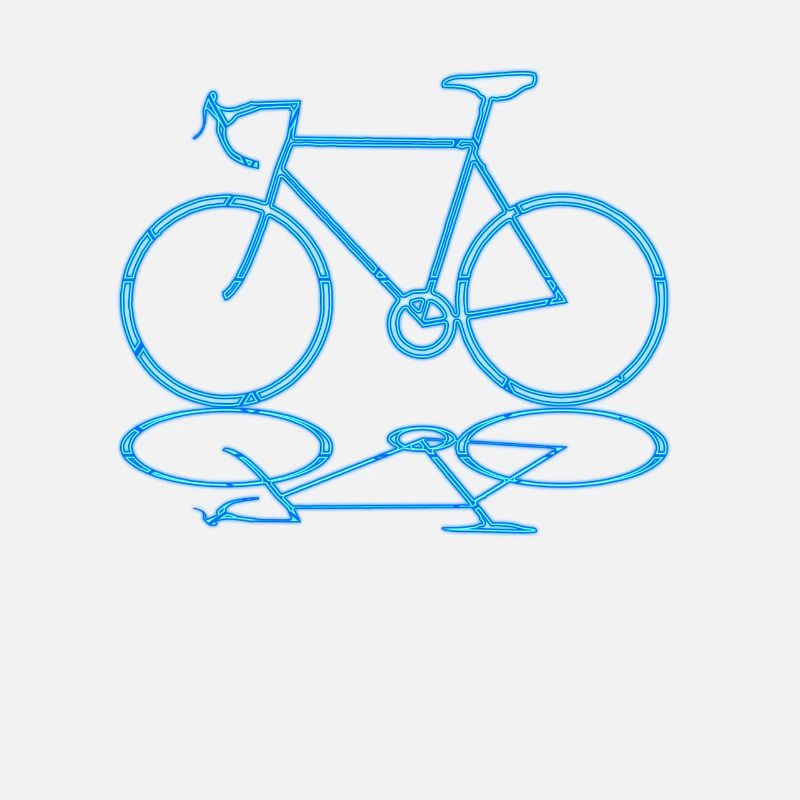 Vélo de route Bleu Néon avec Réflexion