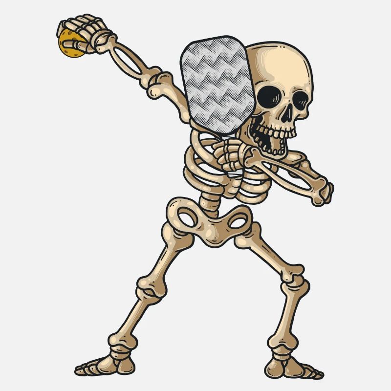Halloween Pickleball Costume Dabbing Skeleton