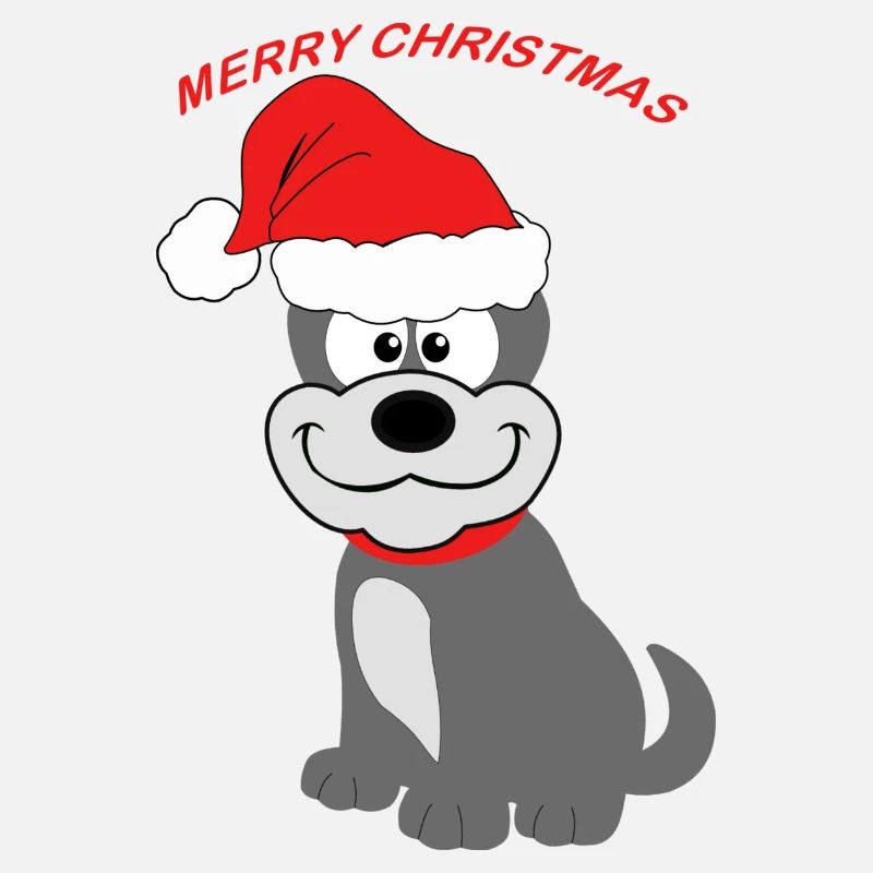 Cute dog with Christmas hat