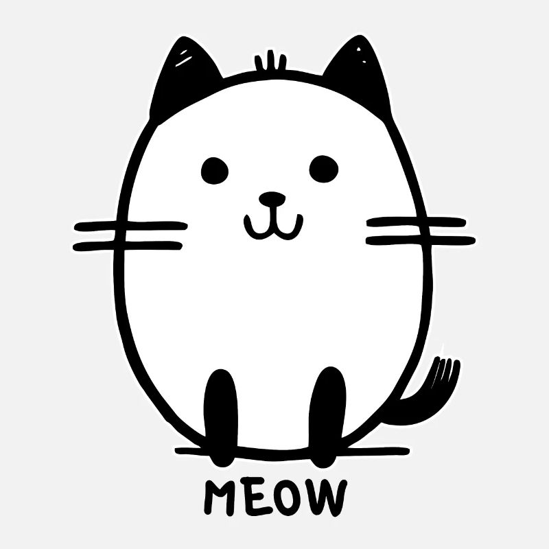 mignon dessin animé miaou chat