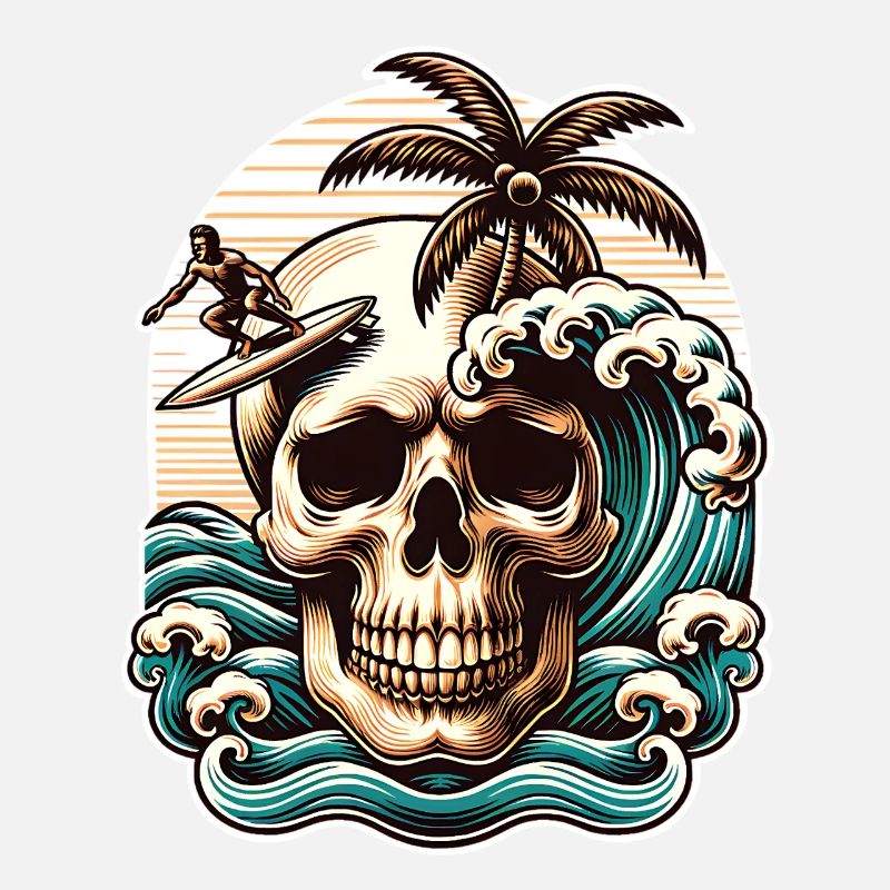 Crâne de surfeur de surf