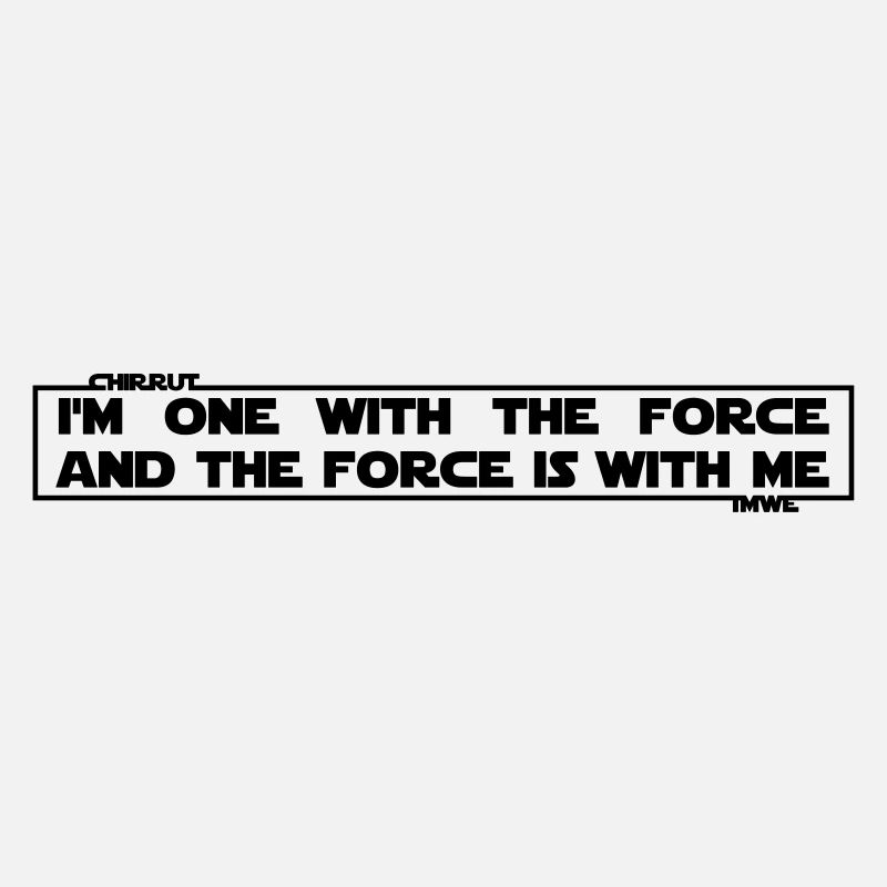 I am one with The Force and The Force is with me