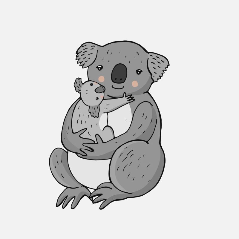Koala mignon avec bébé koala!
