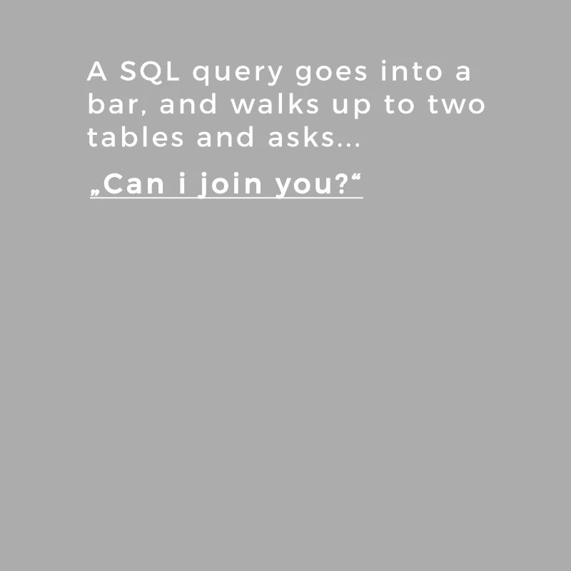 Blague de base de données informatique - SQL