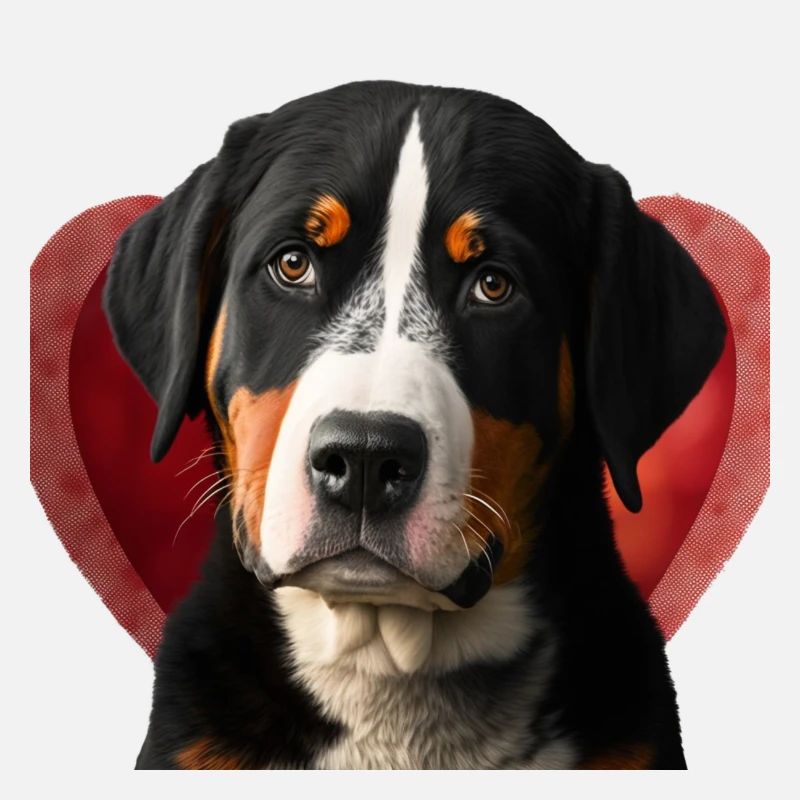 Grosser Schweizer Sennnenhund Valentins Tag