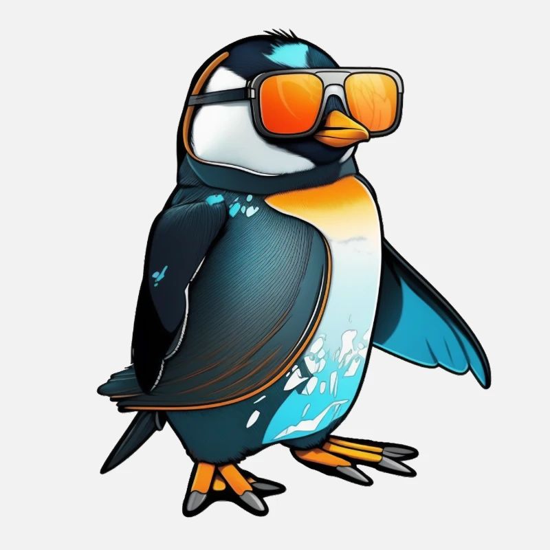 Cool penguin with sunglasses