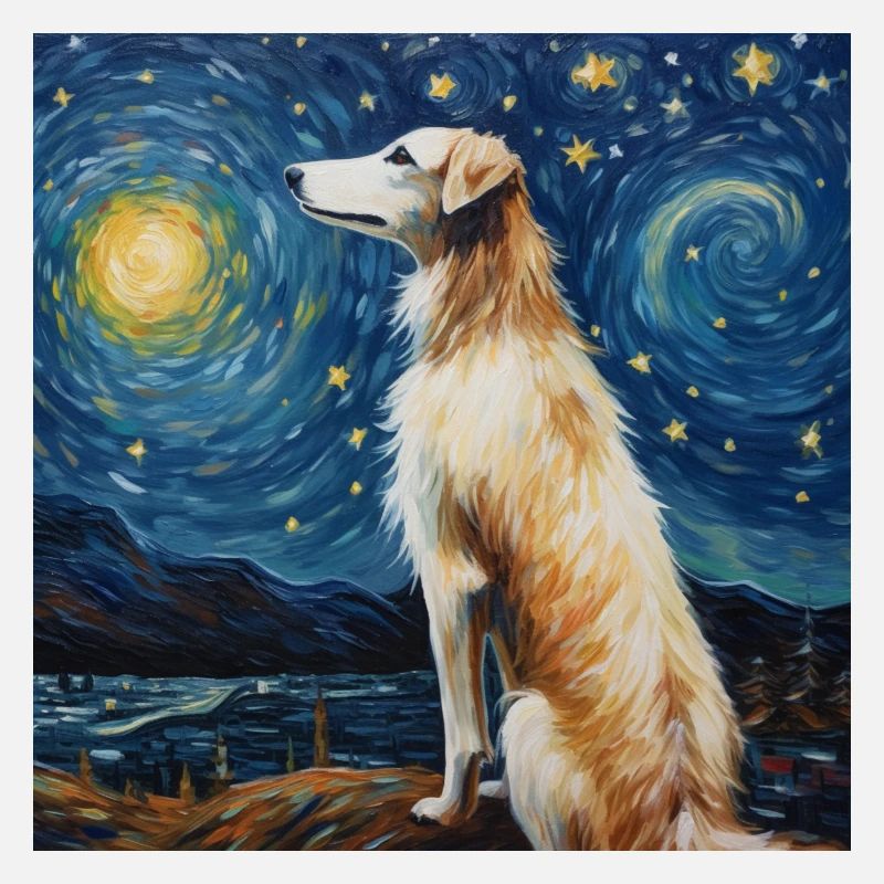 Barzoï Nuit étoilée