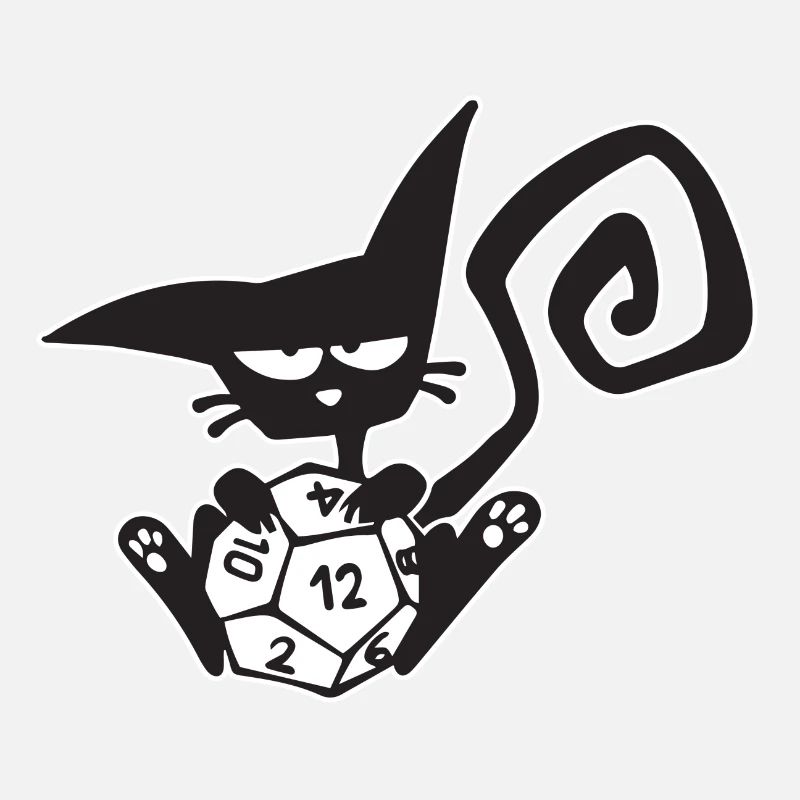 Dice Cat Funny Role Playing Cat RPG