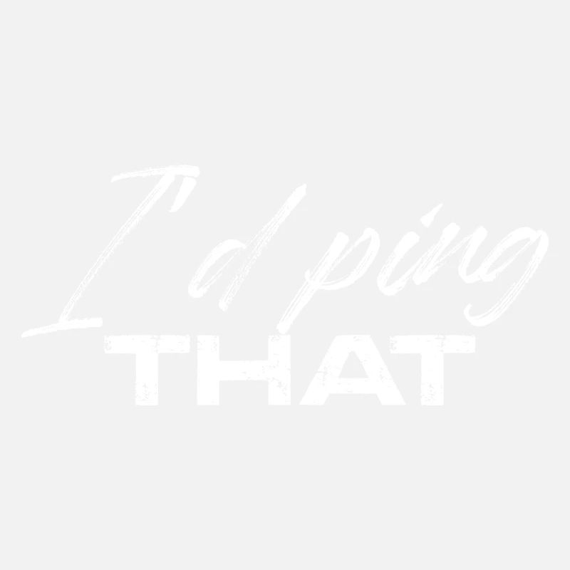 Id ping that Design pour un travailleur réseau